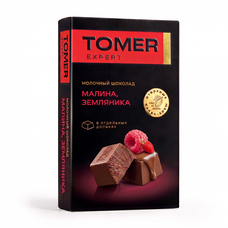  Фабрика Томер   Молочный шоколад Малина-Земляника, 90г  в Донском