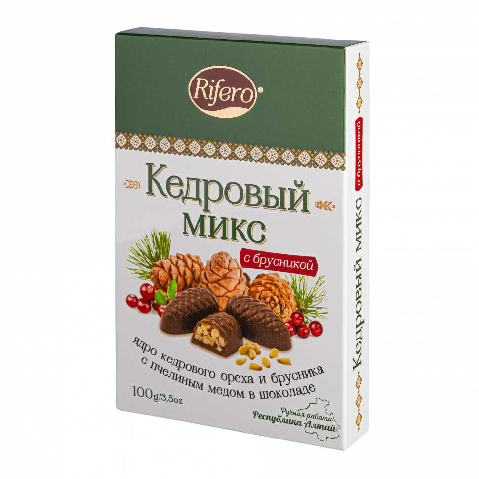  Риф и ко Конфеты "Кедровый микс БРУСНИКА" 100г    в Донском