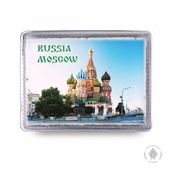 №3 Пряник 600г RUSSIA MOSCOW с фотопечатью (в подарочной пластиковой упаковке)  в Донском