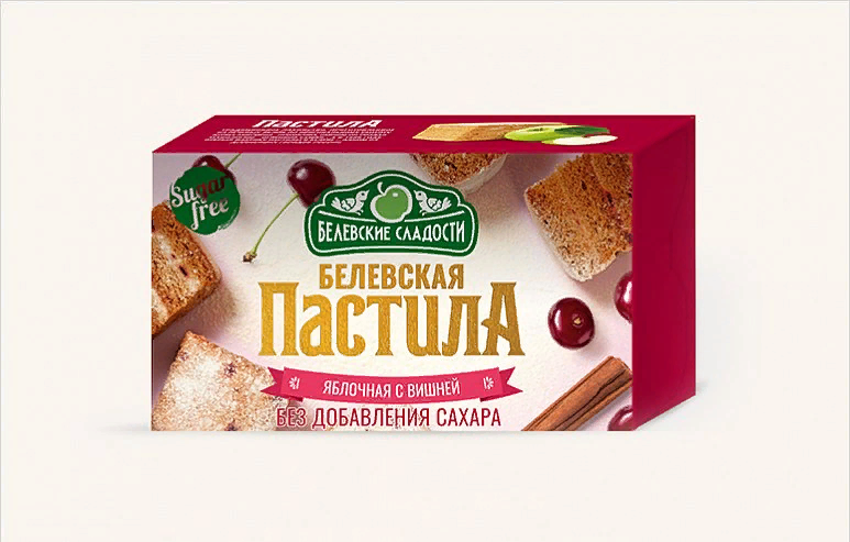  Пастила  200г диетическая С ВИШНЕЙ, НОВЫЙ ФОРМАТ (4 шт по 50гр)    в Донском