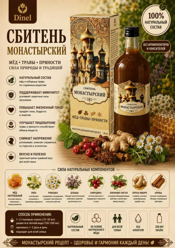 №2 Сбитень Монастырский, 250мл  в Донском