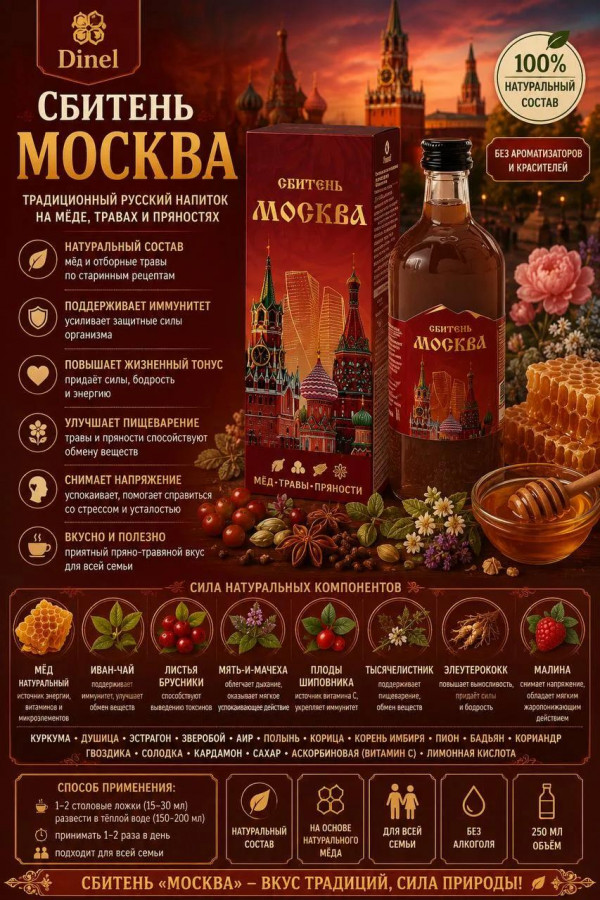 №2 Сбитень Москва, 250мл  в Донском